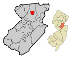 Middlesex County New Jersey Incorporated and Unincorporated areas Metuchen Highlighted